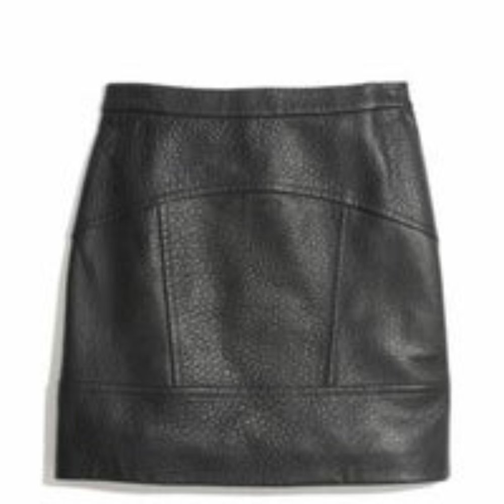 Madewell Pebbled Leather Mini Skirt